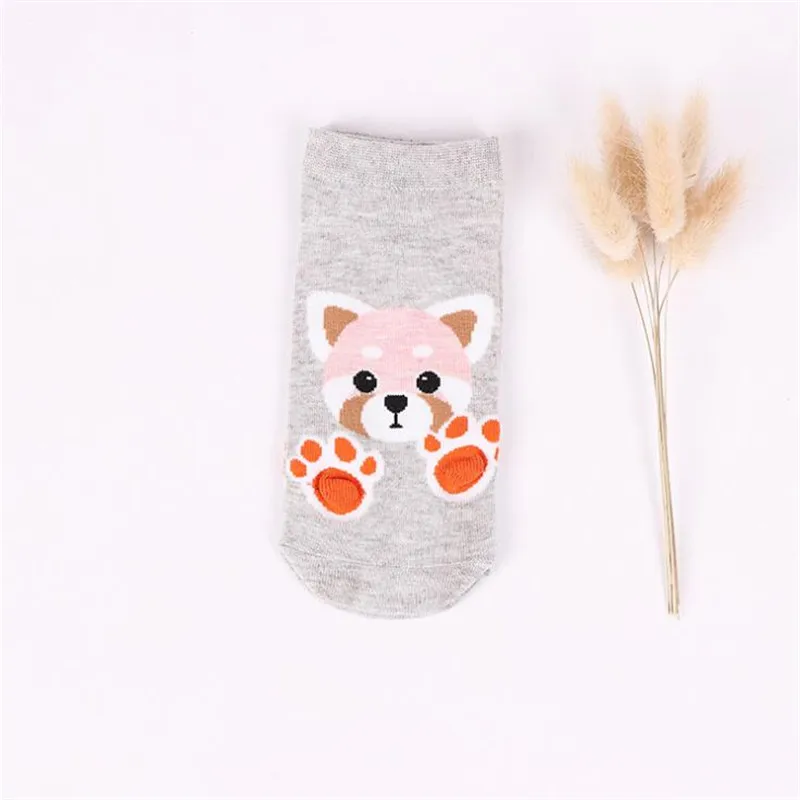 Kawaii Cartoon Animal Socks Short 3D Cat Claws Fox Cute Female Boat Socks Fox Dog Tiger Low Cut Ankle Socks For Women Girl
