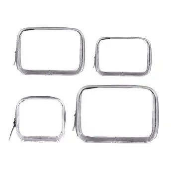 

4PCS Portable Clear Multifunctional Good Quality Cosmetic Bag PVC Makeup Bag, Toiletry Bag for Home Travel Storage