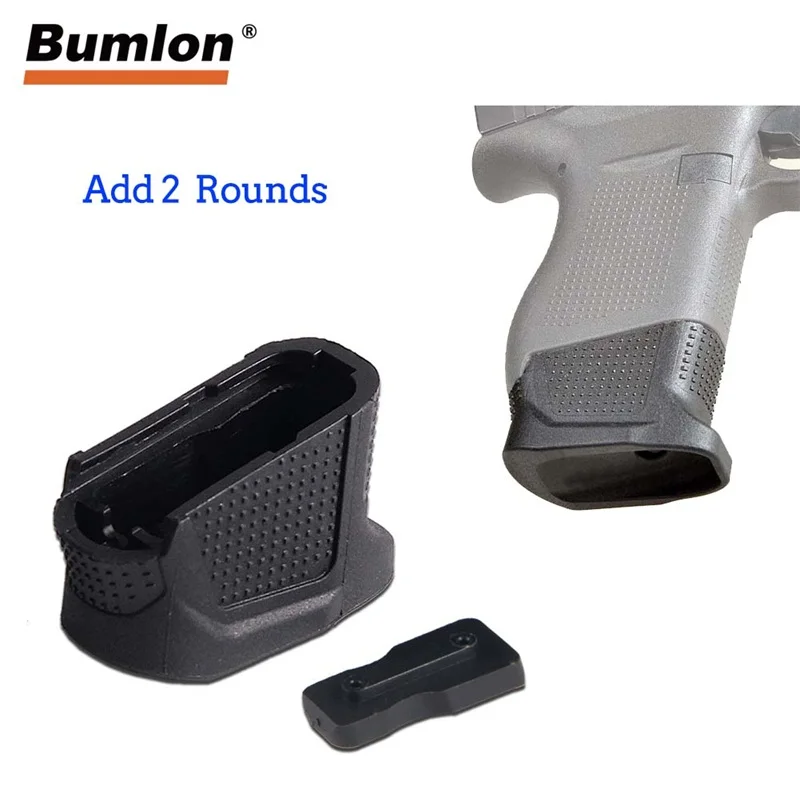 

Glock 43 Enhanced Magazine Extension Base Plate fit 6rd Mag Add +2 Round Glock Extended for Tactical Handgun Accessories 37-0085