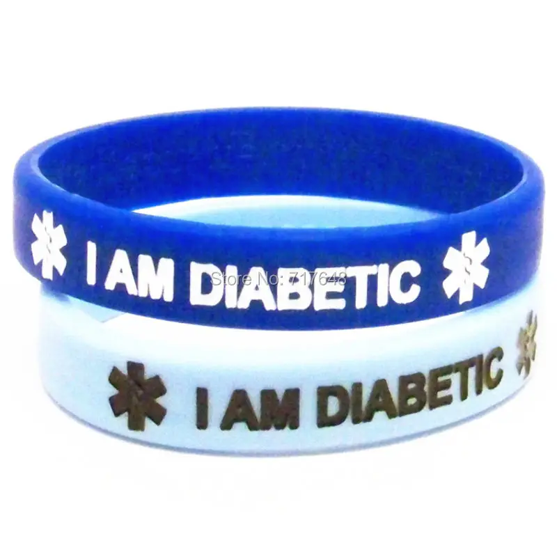 300pcs I Am Diabetic Wristband Silicone Bracelets Rubber Cuff Wrist 300pcs I Am Diabetic Wristband Silicone Bracelets Rubber Cuff Wrist Bands Bangle Free Shipping By Fedex In From Jewelry Accessories On