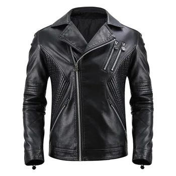 

Mens Brand Leather Jackets Men Coats Male Motorcycle Leather Jacket Casual Slim Bomber Outerwear 2019 Autumn Winter Clothing