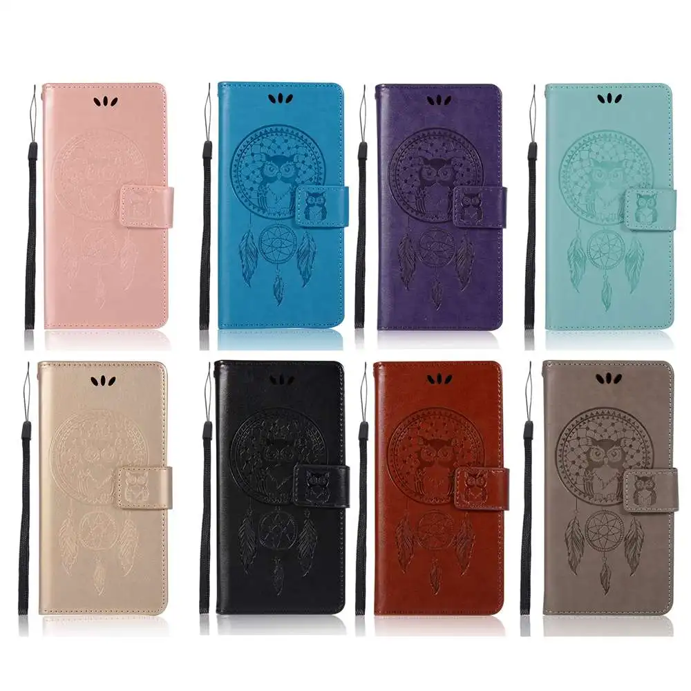 Милый чехол с рисунком совы для Huswei YP8 P9 P10 P20 Lite флип-чехол из искусственной кожи