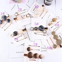 Винтажная 3 шт./компл. модная Корейская женская имитирующая жемчужная заколка на кнопках заколка для волос заколка шпилька аксессуары