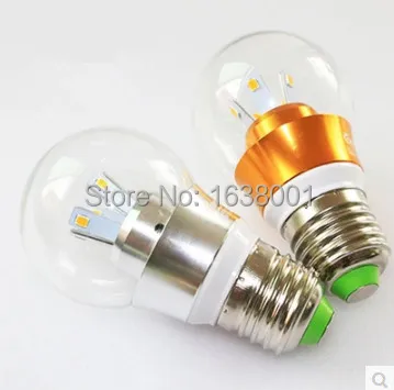 

LED Candle Bulbs E14 E27 3W 5W Crystal Super Bright Bulb Small Screw Tip Bubble Large Screw Bulb