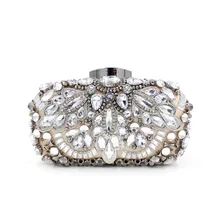 LLJUNDUI Neue Ankunft Shiny Damen Schwere Diamant besetzte Abendtaschen Luxury Glassbeads Stickerei Kleid Kupplungen Handgemachten Schwarzen