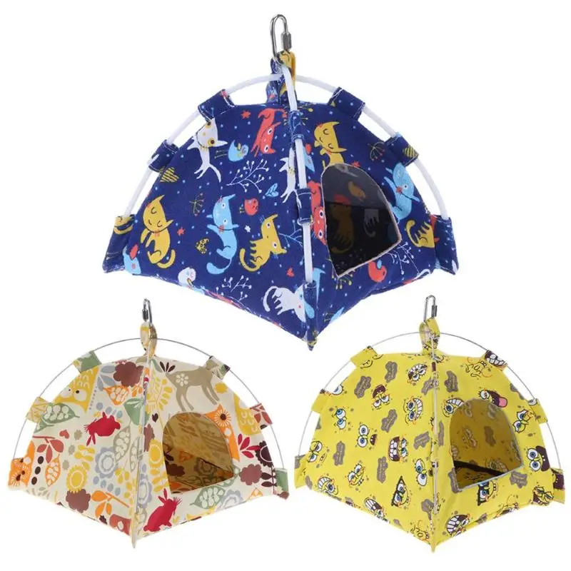 

Cartoon Bird Parrot Warm Tent Soft Coral Velvet Bird House Bed Cave Cage