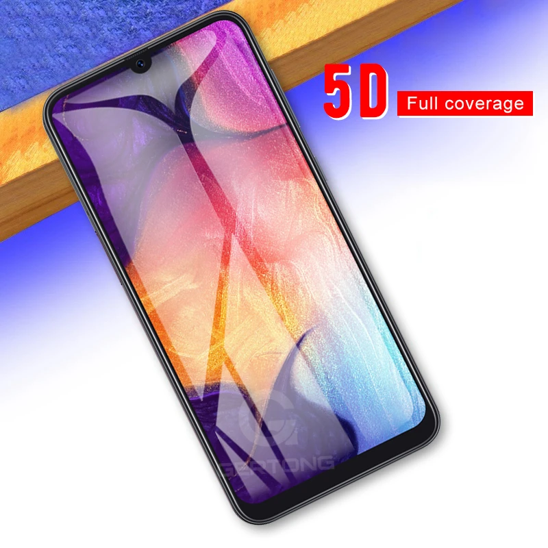 5D взрывозащищенное Закаленное стекло для Samsung Galaxy A10 A30 A50 A70 полное покрытие