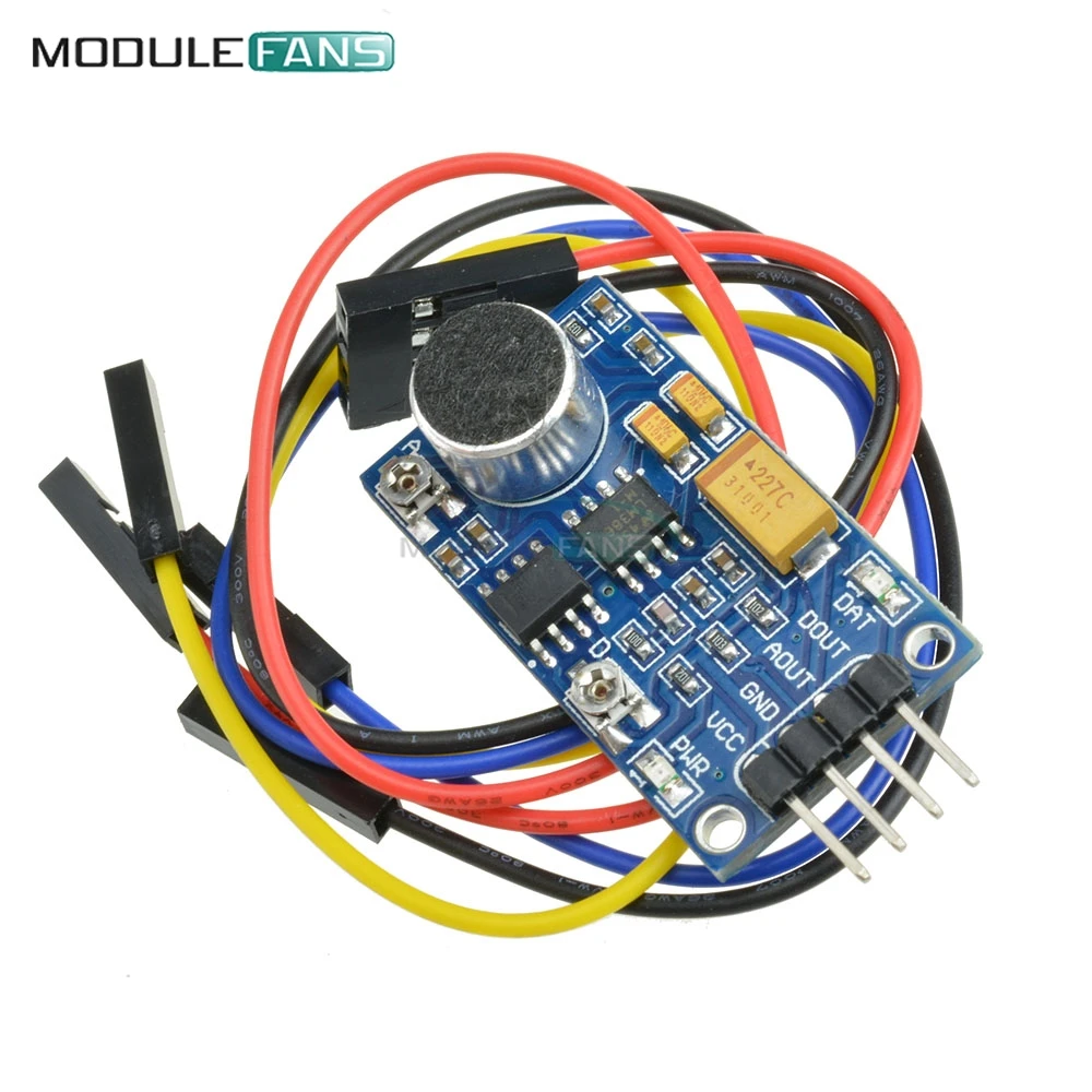 LM386 аудио усилитель мощности модуль обнаружения звука сенсор голосовой сенсор доска для обнаружения окружающего звука