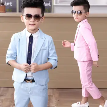 

Blazer Suit for boys Leisure children Customs 2-7 Years child Prom suit Wedding party clothing 3 pcs set Shirt Pant Coat