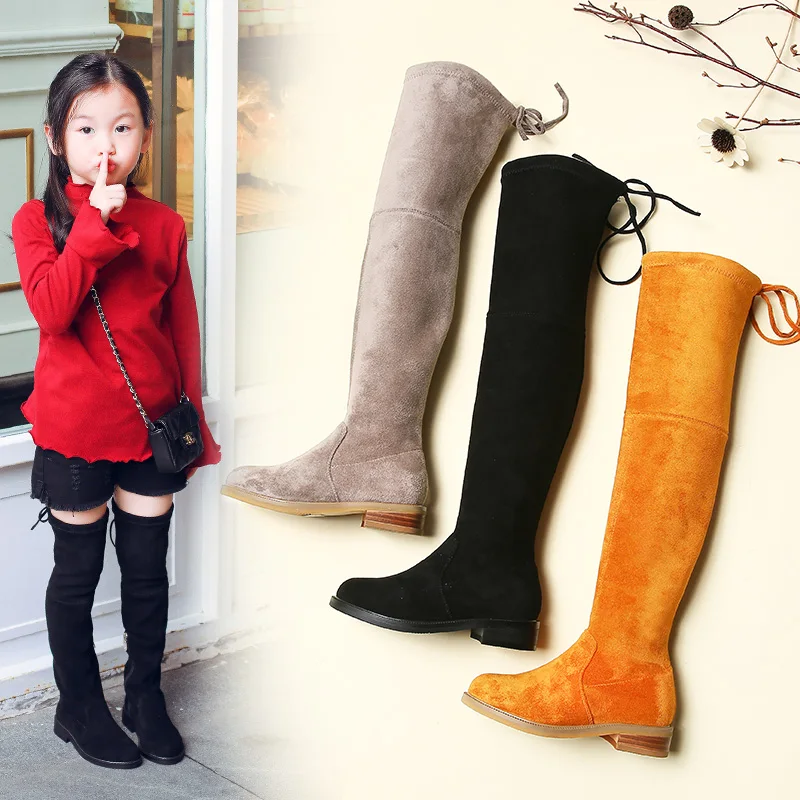 Online Botas por encima de la rodilla para niños Gamlon zapatos para niñas botas de moda para niños 2019 Otoño e Invierno princesa niñas estudiantes zapatos de mamá