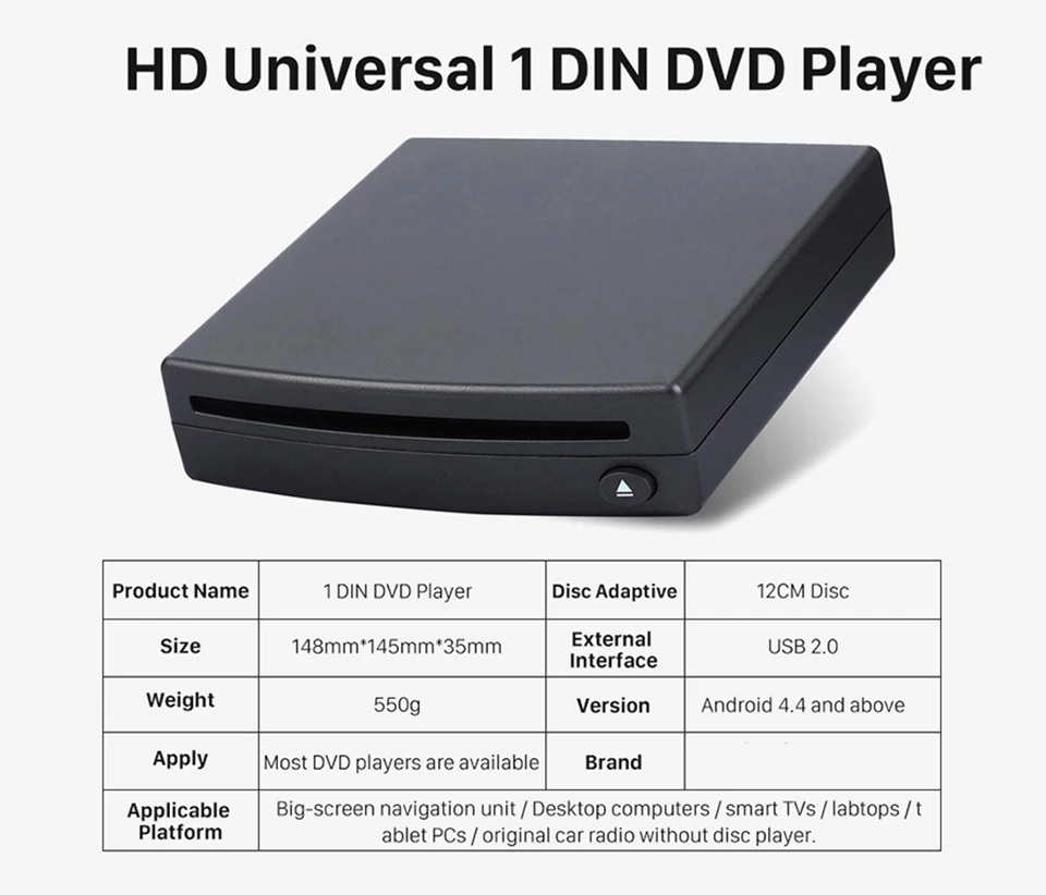 Discount KiriNavi Universal External Android Car GPS Navigation Multimedia Player Car DVD CD Player With USB Connection 1 Din 4