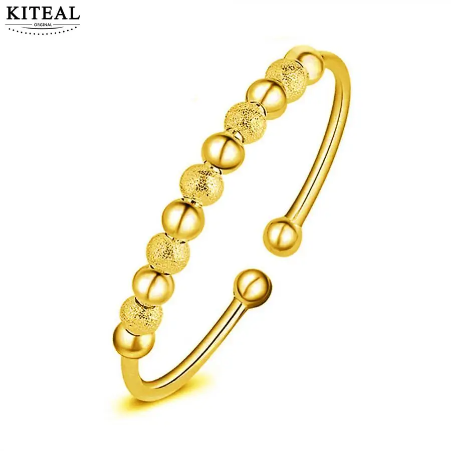 KITEAL Hot Sale Lucky Temperament Golden Silver Color Frosted Beads Exquisite Bracelet Girlfriend Birthday's Gift | Украшения и