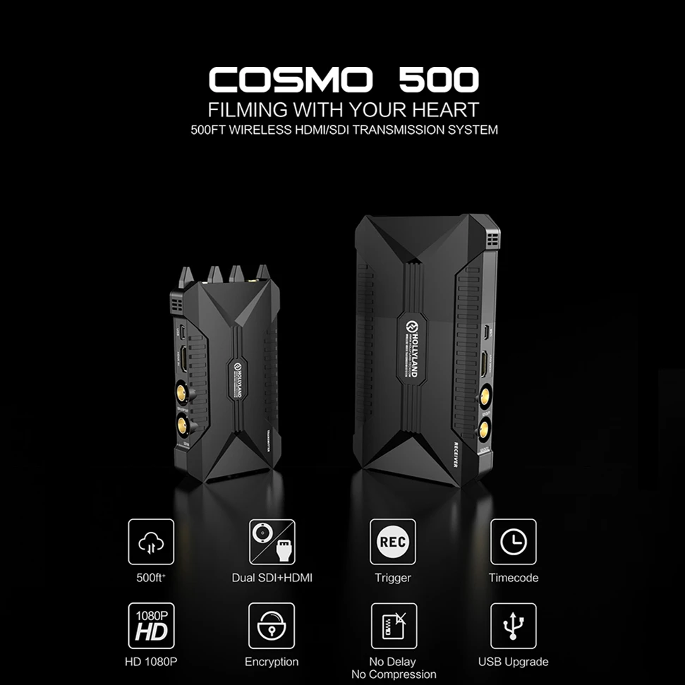 HOLLYLAND COSMO 500 Беспроводная передача видео двойной 3G-SDI HDMI 1080P 500FT профессиональный