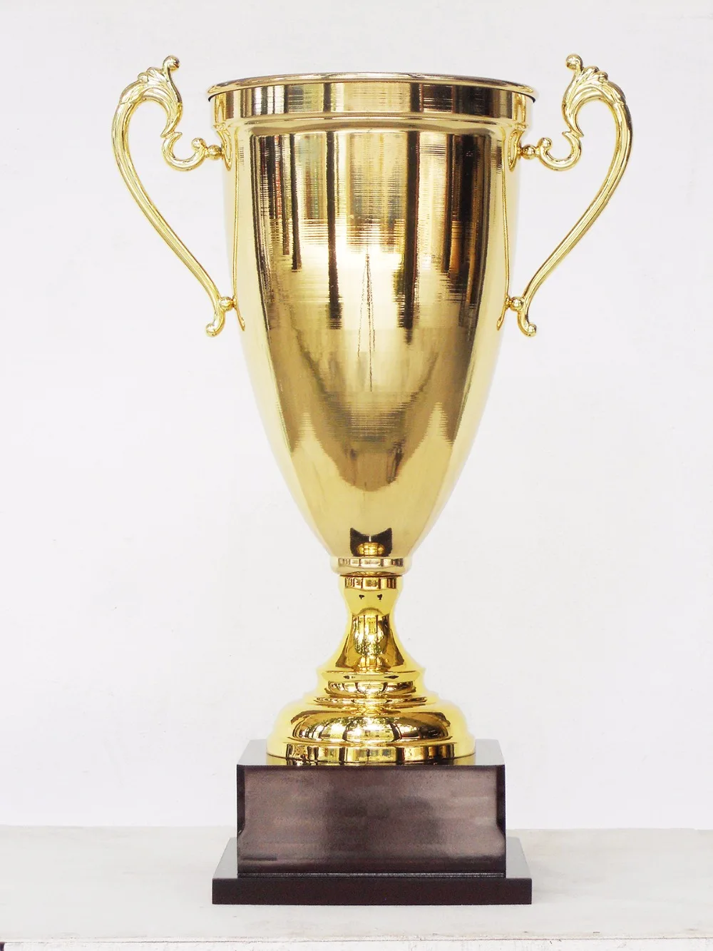 

big metal trophy, gold plated awards with black basement three size available