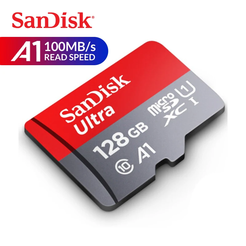 Лучший SanDisk Ultra карты памяти microSDXC UHS I micro SD Card 128 GB 100 МБ с. C10 U1 A1 TF карты для смартфона планшет с адаптер