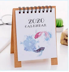 Свежий стиль DIY животные кошка Фламинго мини настольный бумажный календарь двойной ежедневный планировщик настольный планировщик годовой Органайзер - Цвет: H