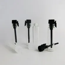 Free shipping - 100/lot 1ml mini glass perfume vial, Smll parfume sample vials, tester Perfume bottle 1g 99 9% zirconium metal piece s in glass vial element 40 sample