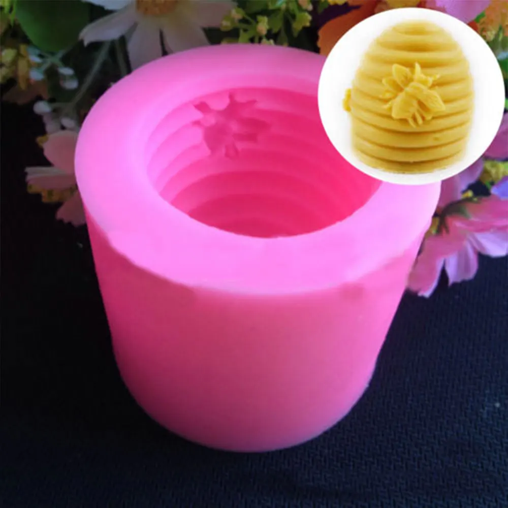

1Pc Handmade Silicone Beehive Shape Candle Mold Prop Soap Mould Resin Candle Mold Prop DIY Handmade Tools Creative Screw Kids
