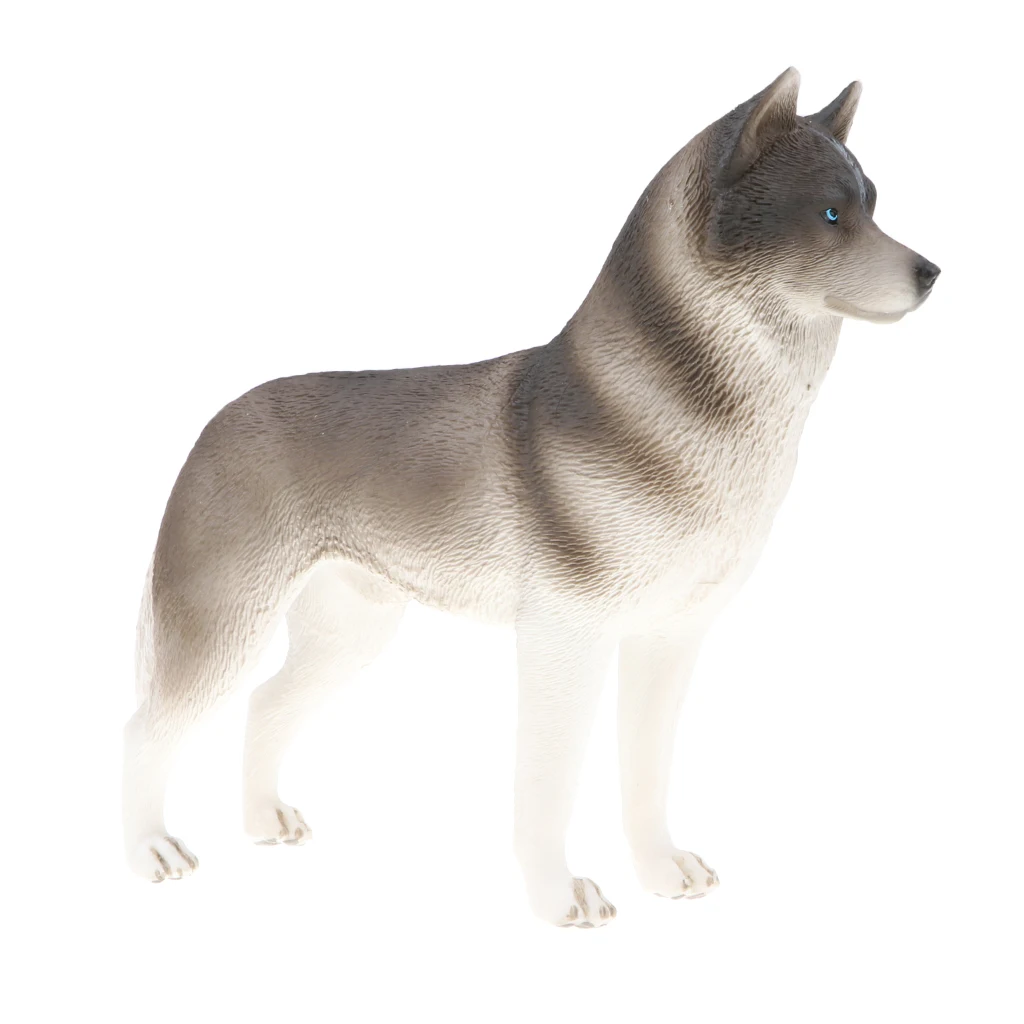 2pcs Plastic Realistic Animals Husky Dog Pet Action Figure Doll Toys Insect Playset Kid Toddler Learning Toys Decor Collectibles