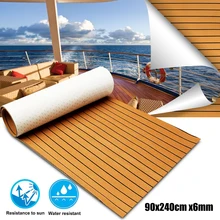 900x2400x6 мм самоклеящийся золотой с черными линиями морской пол искусственный тик EVA пена лодка настил лист