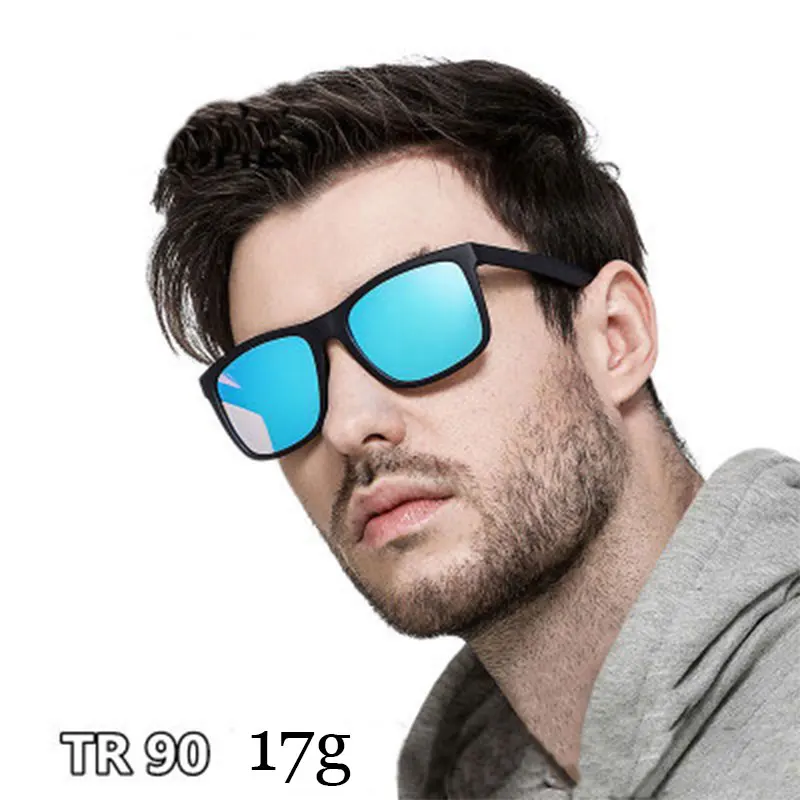 

2019 Sunglasses Polarized for Men Sunglasses TR90 Frame Square driving personality Color mirror Night vision color-changing Lens