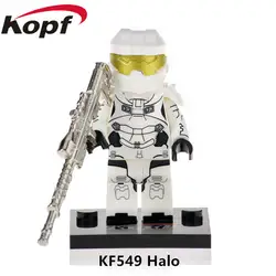 KF549 одной продажи с реальными металлическими оружие воин войны серии Halo Spartan Solider строительные блоки для Детский подарок best игрушки