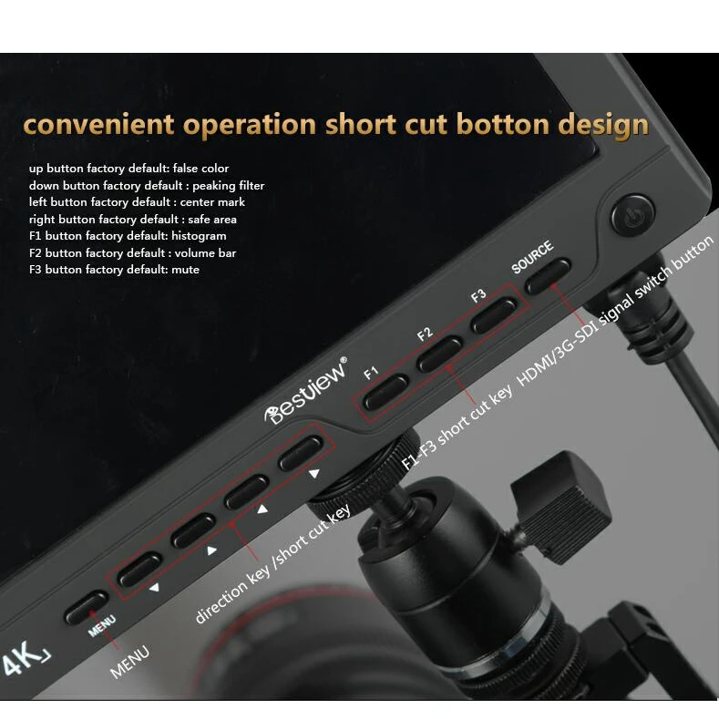 Монитор камеры Desview S7II " 4 K HDMI монитор с вход стандартного интерфейса данных и выходом для камеры canon nikon sony dslr