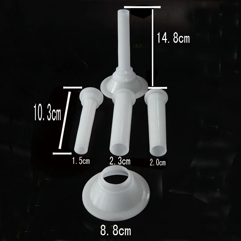 3 шт/лот Мясорубка колбаса шприц наполнитель трубы воронки сопла для колбасы трубка для приготовления колбасы с 8,8 см основанием