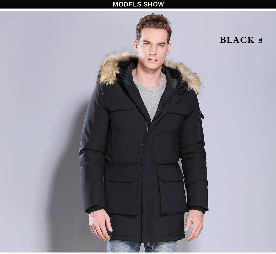 COUTUDI новая коллекция, мужские зимние куртки, длинная Стильная мужская парка, пальто с меховым капюшоном, пальто с хлопковой подкладкой, парка, куртки