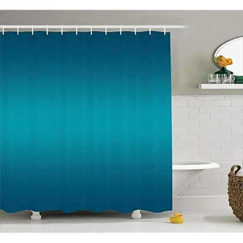 

Vixm Vixm Shower Curtain Deep Blue Tropical Ocean Exotic Lands Inspired Design Modern Digital Print Fabric Bath Curtains