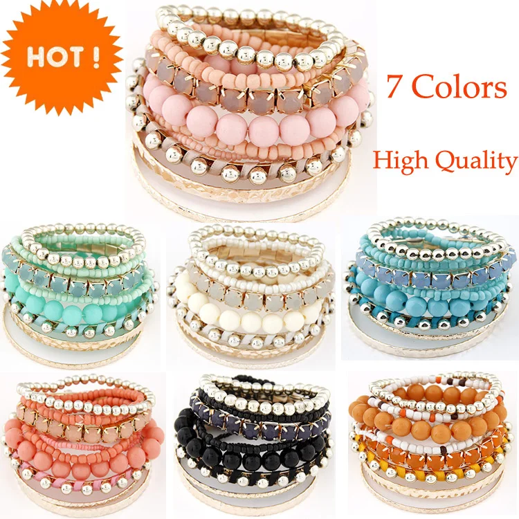Женский дизайнерский браслет LEMOER в богемном стиле яркие модели 2019|bangle jewelry|bead
