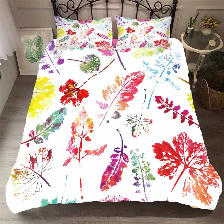 

A Bedding Set 3D Printed Duvet Cover Bed Set Tropical Green Plant Home Textiles for Adults Bedclothes with Pillowcase #RDZW02