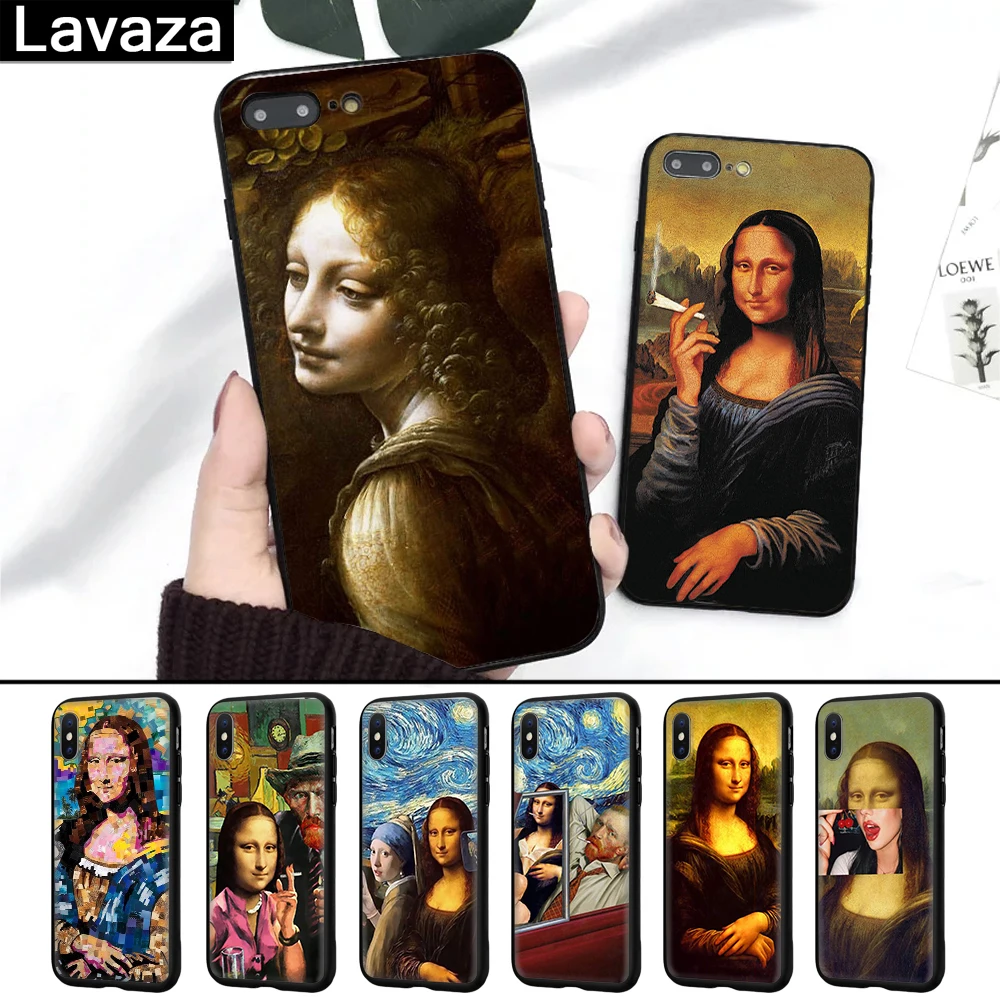 Силиконовый чехол Lavaza Mona_Lisa _ by_Leonardo_da_Vinci модный силиконовый для iPhone 5 5S 6 6S 7 8 11 Pro Plus