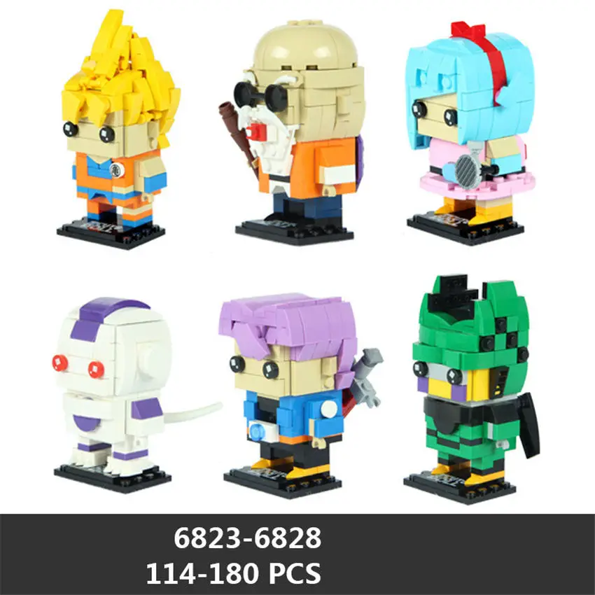 Decool 6841-46 superboy gamora DC super heros brickheadz фигуры кирпичные головки модели комплектов конструкторов - Цвет: 6823-6828 no box