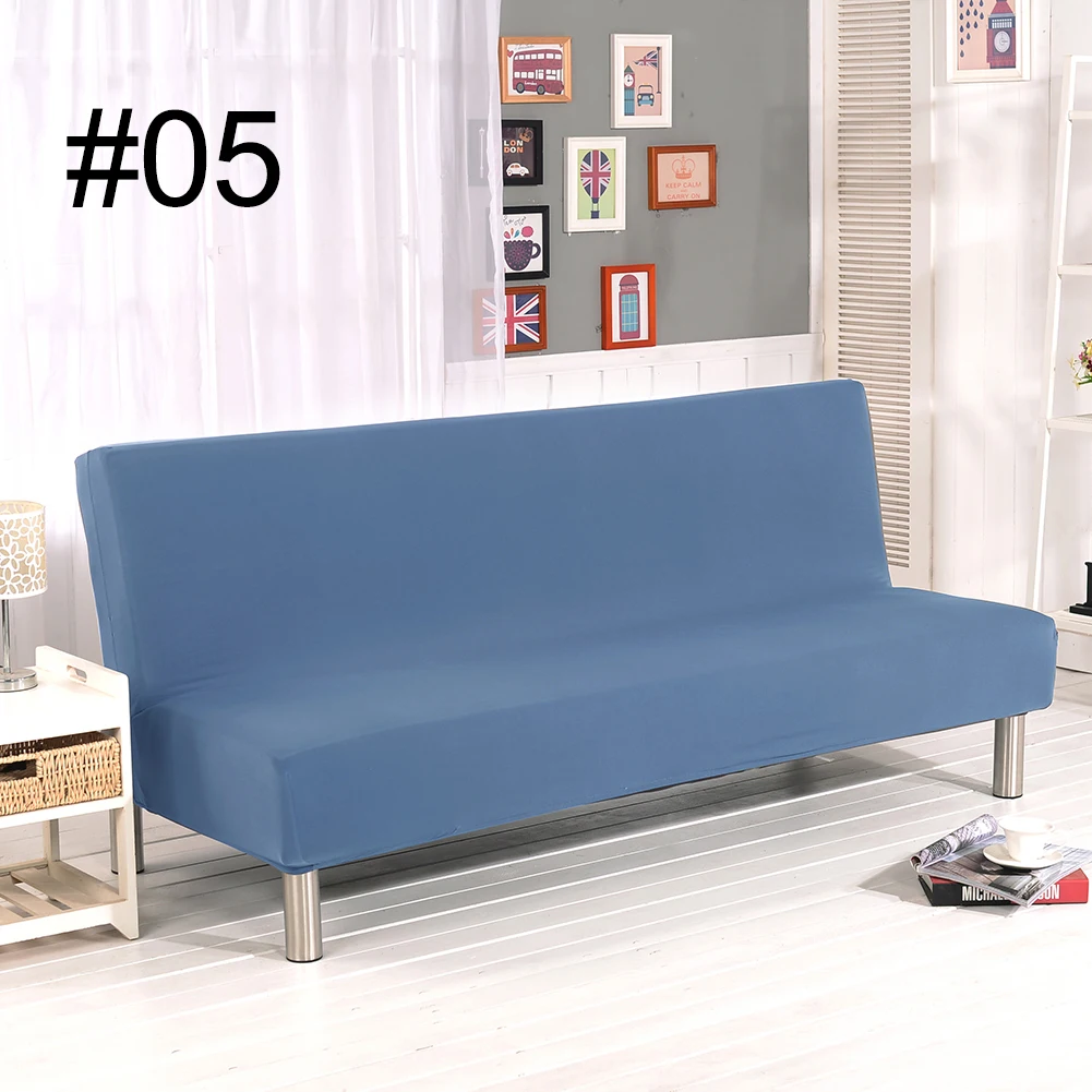 Растягивающийся чехол для дивана, кровати, складной защитный чехол для футона, все включено - Цвет: Gray blue