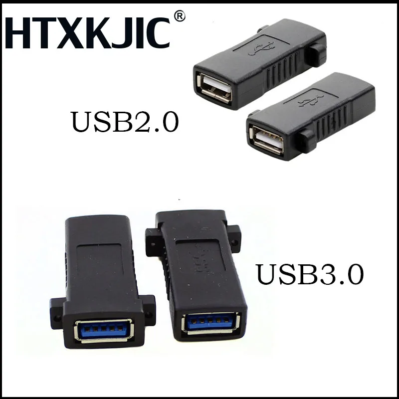 

1Pc Standard USB 2.0 3.0 Female To Female Socket Panel Mount Adapter Connector Drop ship