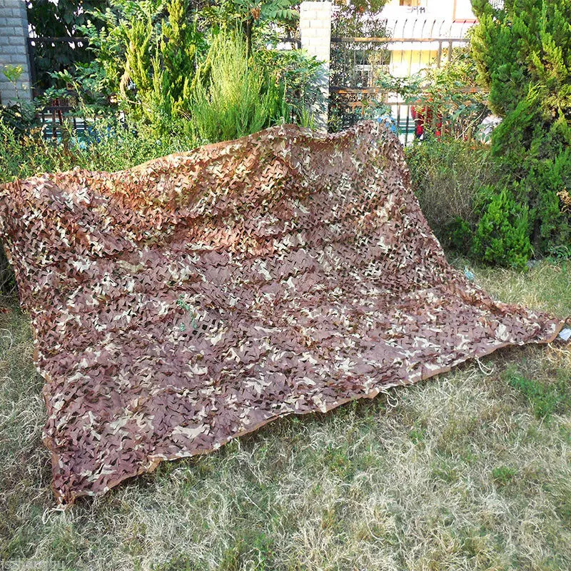 13X13ft الصحراء الشمس المأوى التمويه صافي السفر في الهواء الطلق CS الصحراء العسكرية التمويه المعاوضة القماش حديقة إخفاء شبكة تغطية للصيد