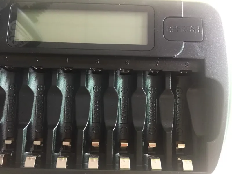 Power AA/AAA Battery Chargers 8-Bay Cells Smart LCD NiMH/NiCd Fast Charger For 1-8 Rechargeable Batteries/Adapter HIgh Quality