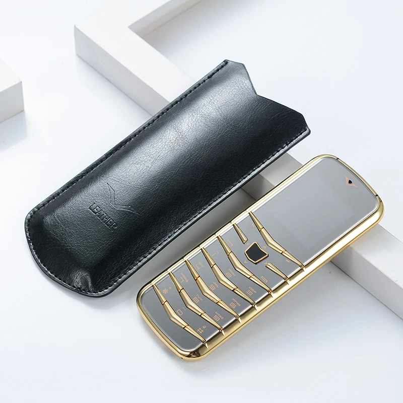 فتح V03 بار فاخر بلوتوث الهاتفي المعادن الجسم جلدية كبار المزدوج