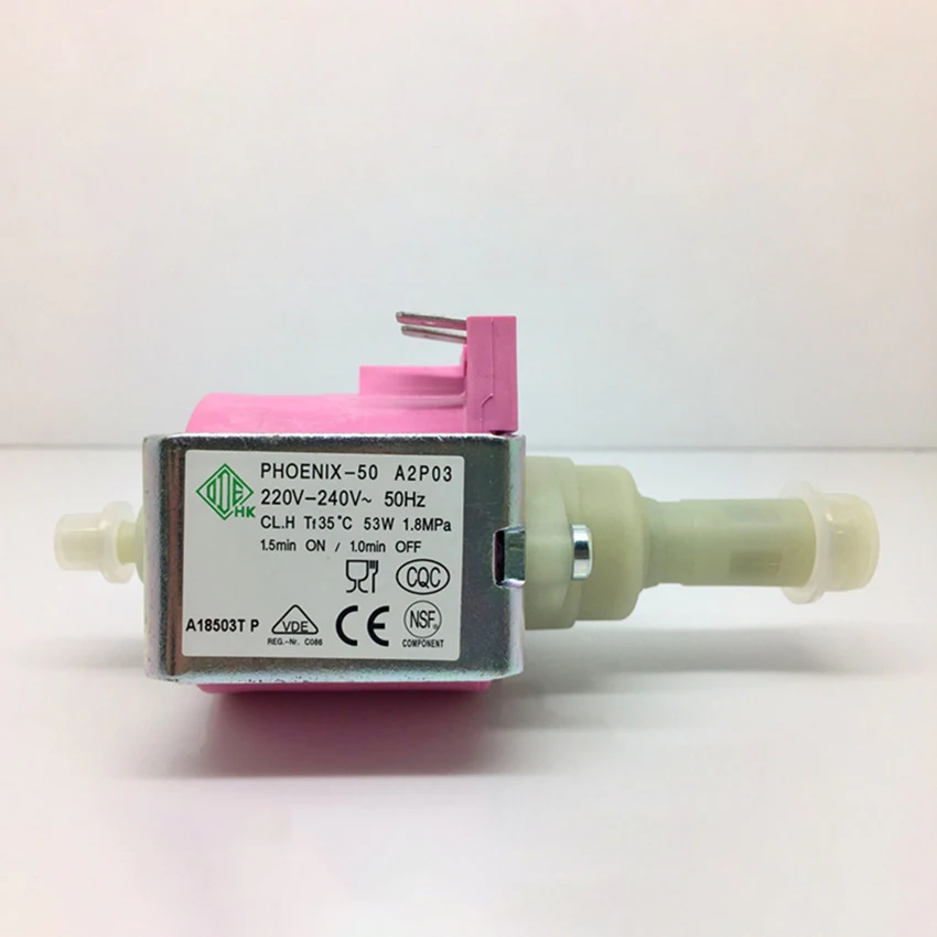 Kopen 220 240 V 53 W Elektromagnetische Pomp Hoge Druk zelfaanzuigende Pompen voor Koffie Machines, mobiele Airconditioners, Medische Apparatuur