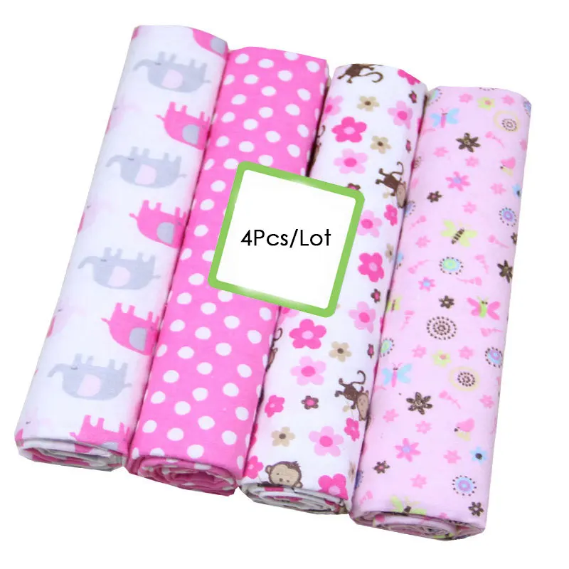 4Pcs/Lot Baby Blankets Newborn Muslin Diapers 100% Cotton Baby Swaddle Blanket for Newborns Photography Kids Muslin Swaddle Wrap