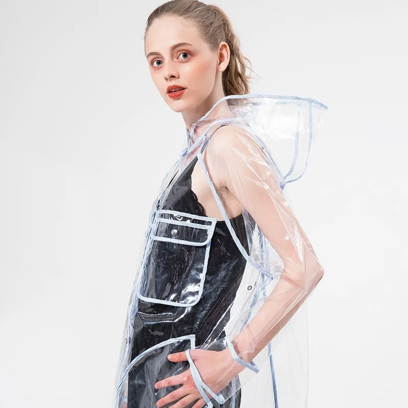 

Transparent Raincoat Women,Rain coat Poncho Capa De Chuva Travel chubasqueros impermeables mujer Fashion Show
