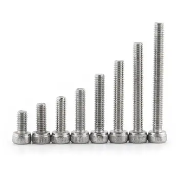 

160pcs/Set M3 SS304 Stainless Steel Metric Thread Hex Socket Cap Head Screws Bolts Screws Assortment Set Fastener Hardware