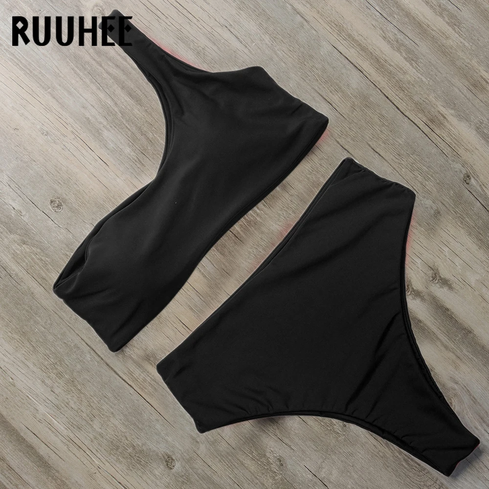 RUUHEE واحد الكتف مجموعة البكيني النساء ملابس السباحة 2018 دفع ما يصل بيكيني مبطن الاستحمام دعوى الإناث بحر ملابس سباحة RUUHEE واحد الكتف مجموعة البكيني النساء ملابس السباحة 2018 دفع ما يصل بيكيني مبطن الاستحمام دعوى الإناث بحر ملابس سباحة