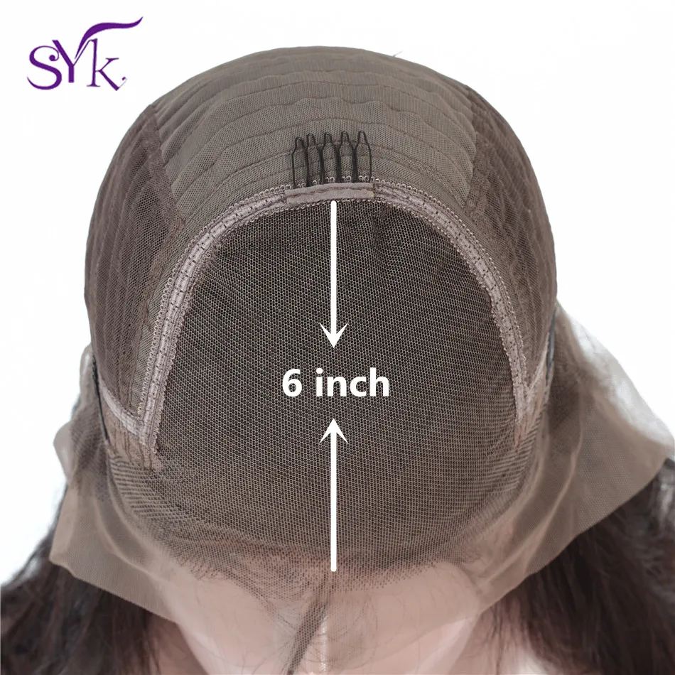 SYK HAIR Lace Front Human Hair Wigs Pre Plucked 13×6 150% Density Remy Hair Brazilian Straight Lace Front Wigs For Women