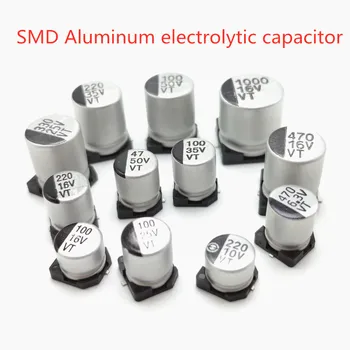

20pcs 25V 470UF Size 10x10.5mm SMD 25V470UF 1UF-1000UF 25V 470UF 16V 3300UF 10V 2200UF 220UF Aluminum Electrolytic Capacitor