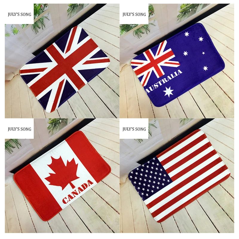 Digital Printing Flag England American Door Mat Non Slip