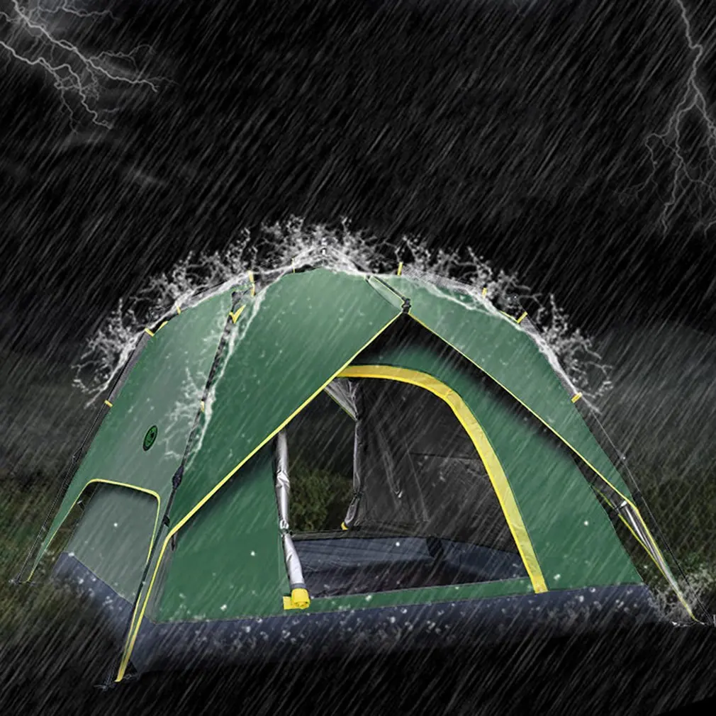 

3-4 Persons Portable Fully Automatic Tent Rainproof Tent Double Layers Outdoor Camping Hiking Fishing Backpacking Tent New