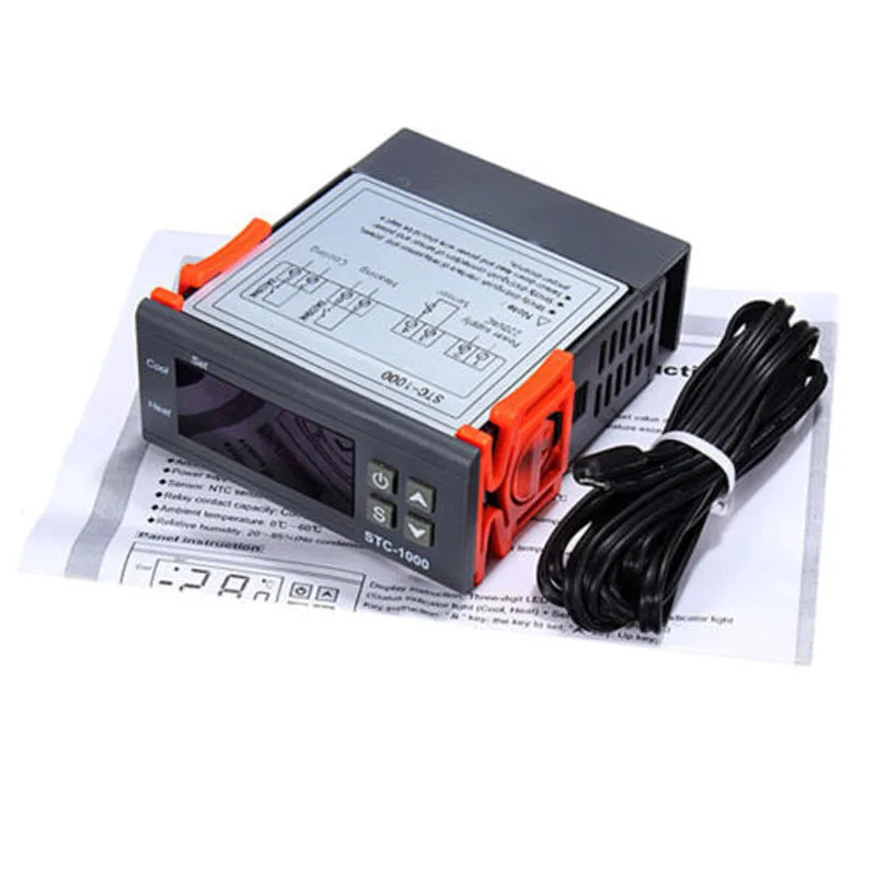 

Digital Temperature Controller Mini Thermostat Thermal Regulator Thermocouple -50 to 99 Degrees with Alarm Function 10A 220V