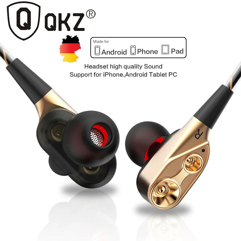 QKZ CK8 наушники-вкладыши супер бас наушники с микрофоном Hifi гарнитуры для samsung iPhone Xiaomi huawei ipd с микрофоном наушники